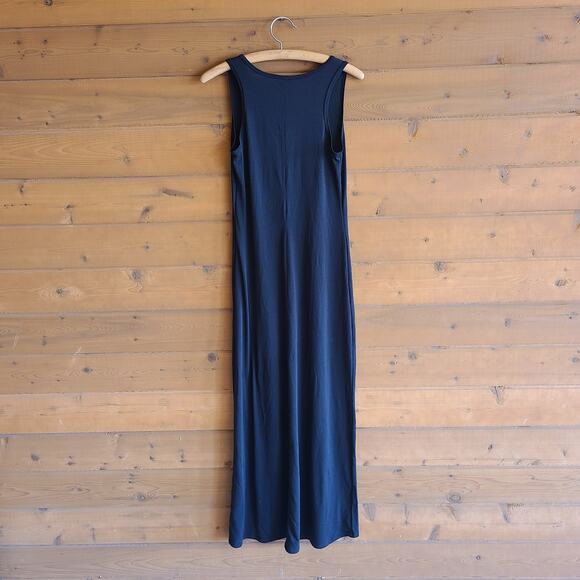 Lularoe Solid Black Sleeveless Dani Tank Top Maxi Dress XS Column Floor Length - Picture 3 of 4